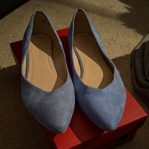 Restricted Light Blue Women's Flats